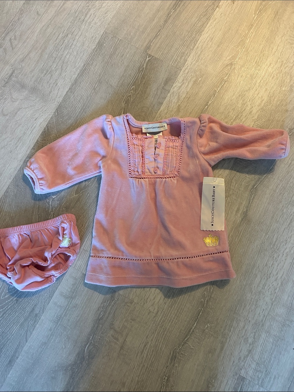 Juicy Couture Pink Baby Dress with Bloomers